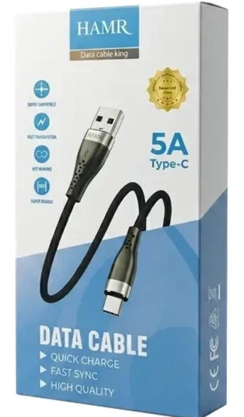 کابل شارژ USB TO TYPE C از برند اصلی هامر